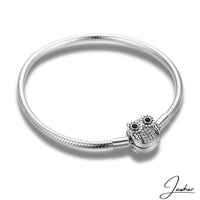 Bracelet maille serpent | Owl Protector Bracelet Jawhar.fr 